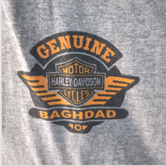 Harley-Davidson Men’s T-Shirt Size XL Gray Baghdad Dealer Tee Short Sleeve - Picture 6 of 8